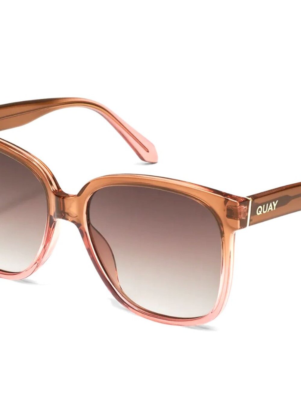 QUAY Women's WIDE AWAKE NO-NS-2352 Coffee Rose Frame/Brown Lenses Sunglasses - Picture 2 of 3